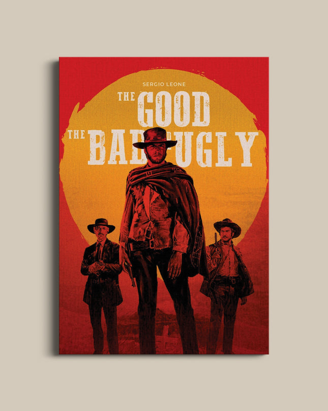 The Good The Bad And The Ugly Poster | Red Sunset Western Wall Art Lazywalls