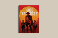 The Good The Bad And The Ugly Poster | Red Sunset Western Wall Art Lazywalls