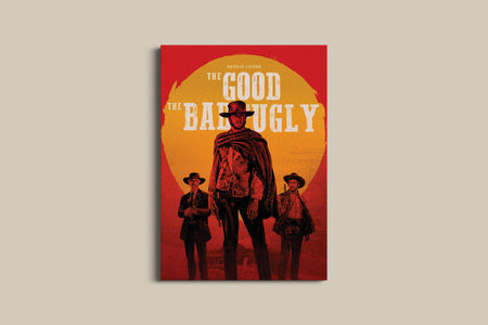 The Good The Bad And The Ugly Poster | Red Sunset Western Wall Art Lazywalls