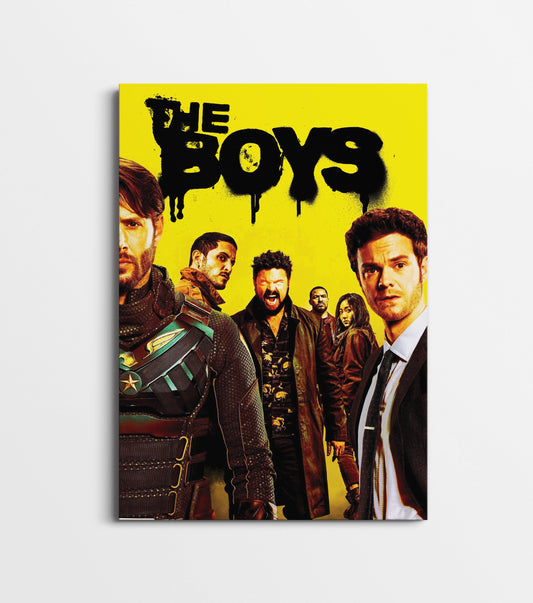 The Boys Yellow Poster | Superhero TV Series Wall Art Print Lazywalls