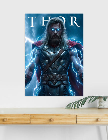 Thor Poster | Marvel Lightning poster | Superhero Wall Art Decor Lazywalls
