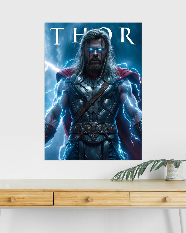 Thor Poster | Marvel Lightning poster | Superhero Wall Art Decor Lazywalls