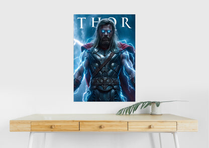 Thor Poster | Marvel Lightning poster | Superhero Wall Art Decor Lazywalls