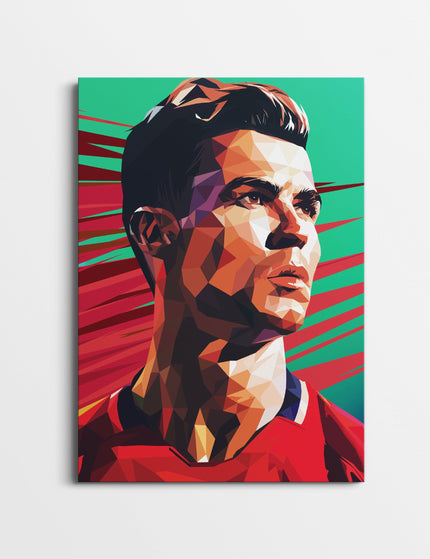 Cristiano Ronaldo Wall Poster – Geometric Football Wall Art Lazywalls