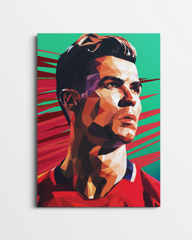 Cristiano Ronaldo Wall Poster – Geometric Football Wall Art Lazywalls