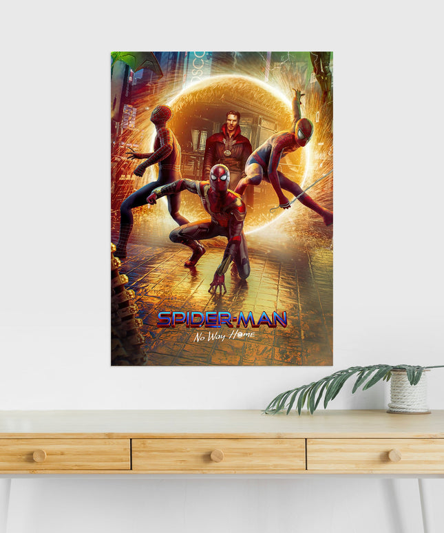 Spider Man No Way Home Poster | Marvel Spiderman Wall Art | Avengers Room Decor Lazywalls