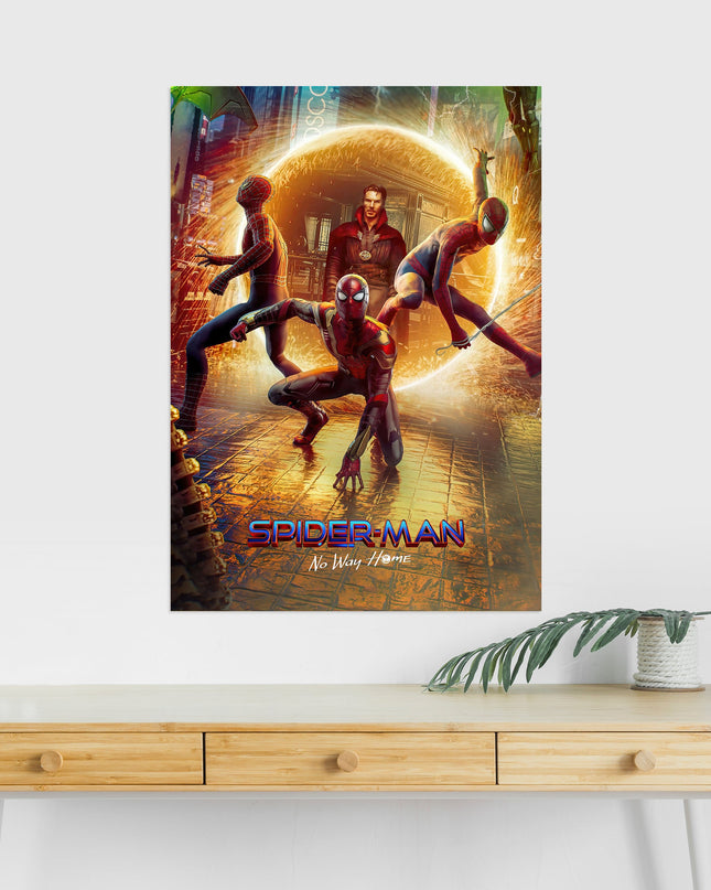 Spider Man No Way Home Poster | Marvel Spiderman Wall Art | Avengers Room Decor Lazywalls
