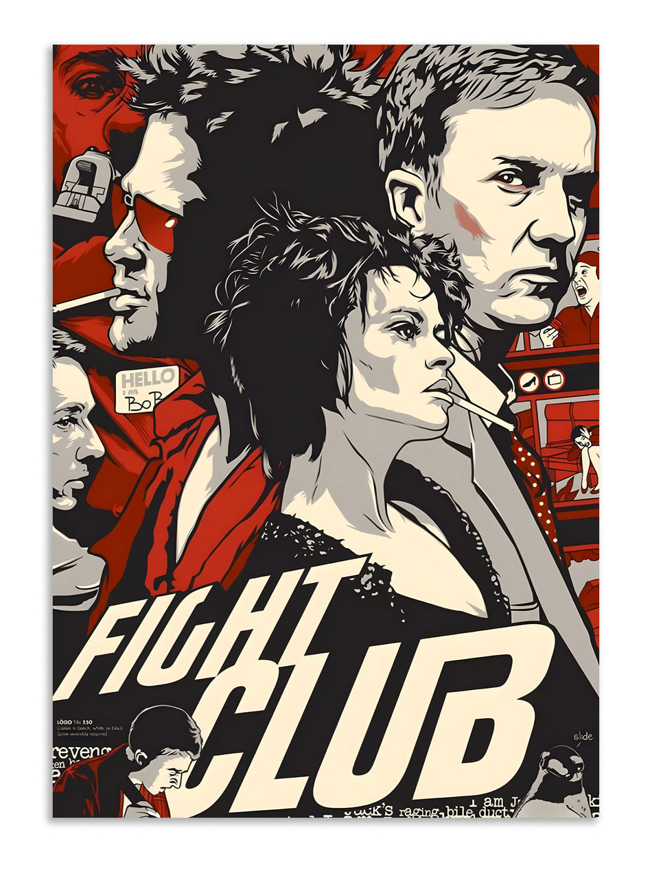 Fight Club Vintage Poster | Cult Classic Film Decor Lazywalls