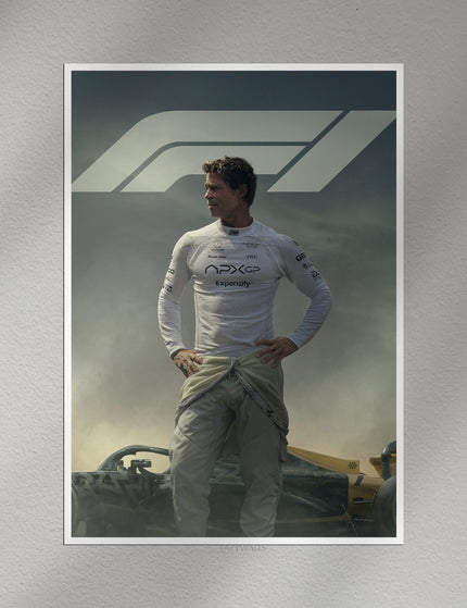 Brad Pitt F1 Movie Wall Poster – Formula 1 Racing Wall Art Lazywalls