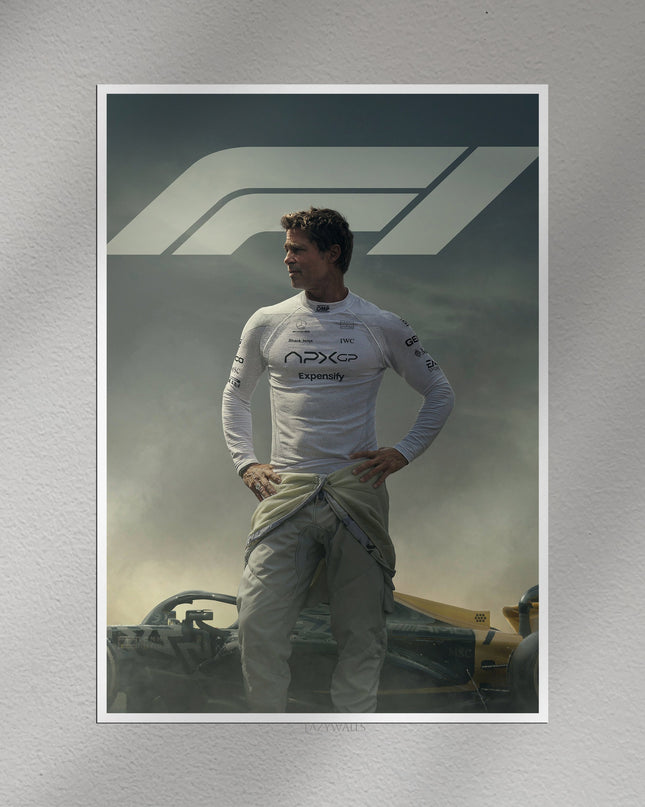 Brad Pitt F1 Movie Wall Poster – Formula 1 Racing Wall Art Lazywalls