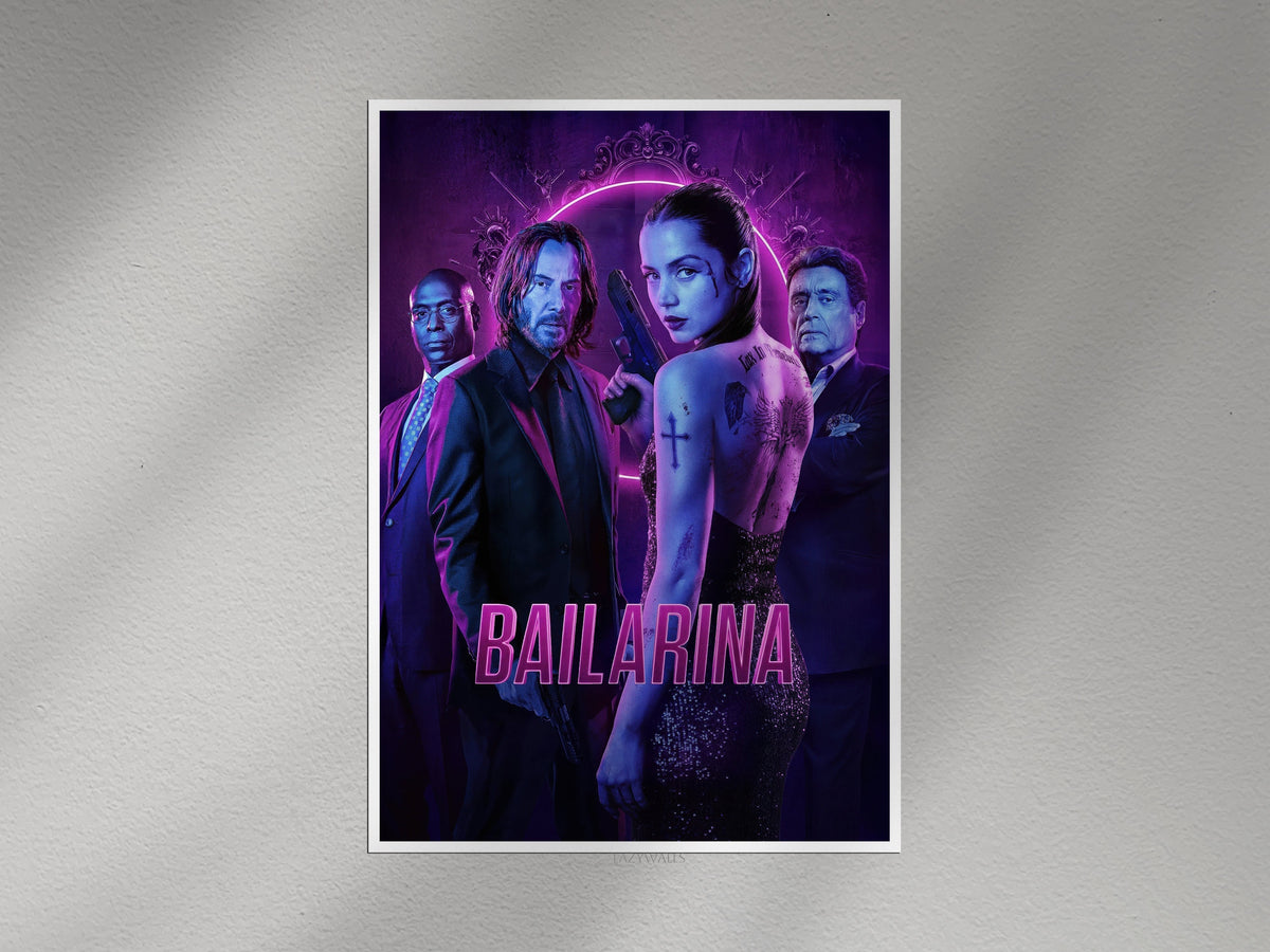 Ballerina Movie Wall Poster – John Wick Universe Film Wall Art Lazywalls