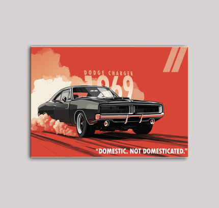 1969 Dodge Charger Poster | Classic Muscle Car Wall Art Lazywalls