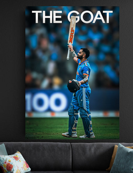 Virat Kohli The GOAT Poster | Cricket Wall Art Lazywalls