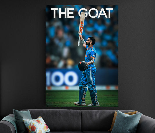 Virat Kohli The GOAT Poster | Cricket Wall Art Lazywalls