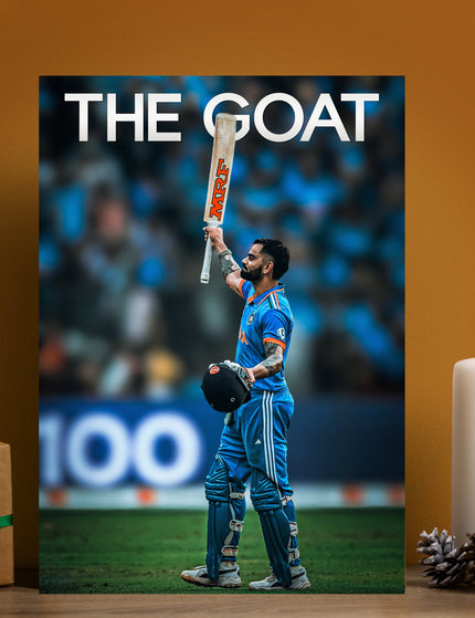 Virat Kohli The GOAT Poster | Cricket Wall Art Lazywalls