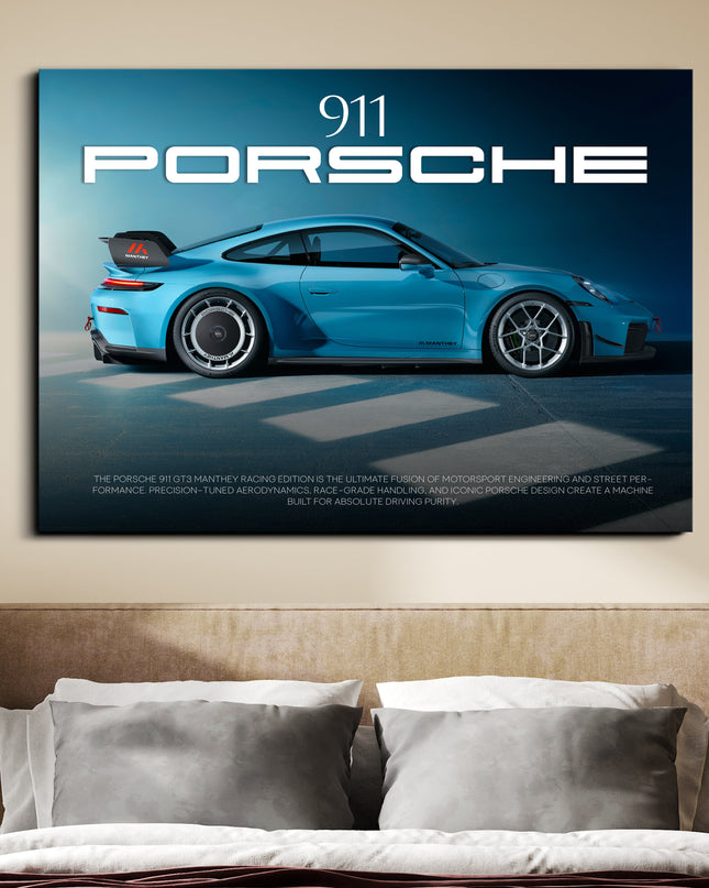 Porsche 911 GT3 Manthey Racing Poster | Performance Car Wall Art Lazywalls