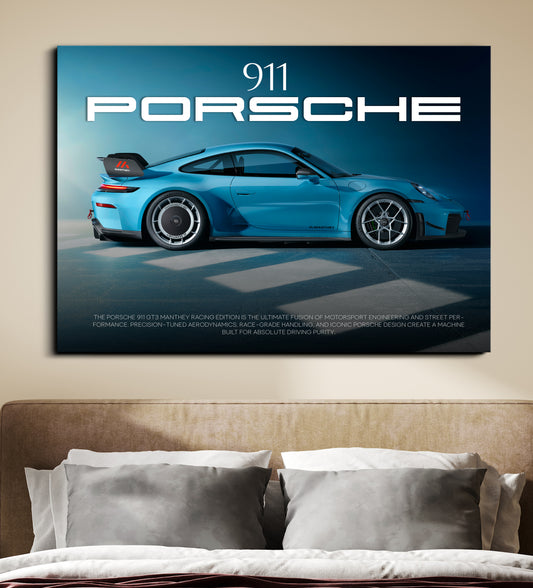 Porsche 911 GT3 Manthey Racing Poster | Performance Car Wall Art Lazywalls