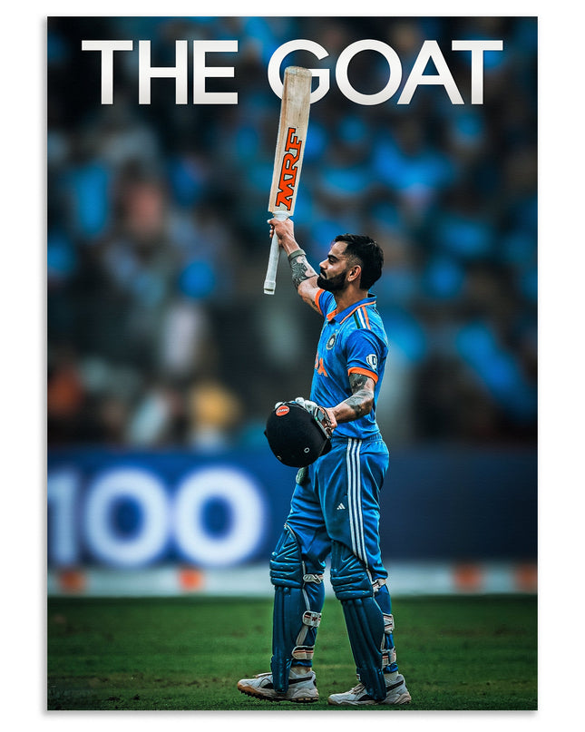 Virat Kohli The GOAT Poster | Cricket Wall Art Lazywalls