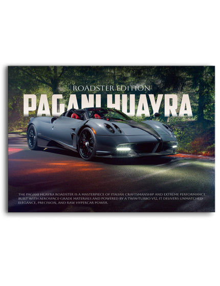 Pagani Huayra Roadster Poster | Italian Hypercar Wall Art Lazywalls