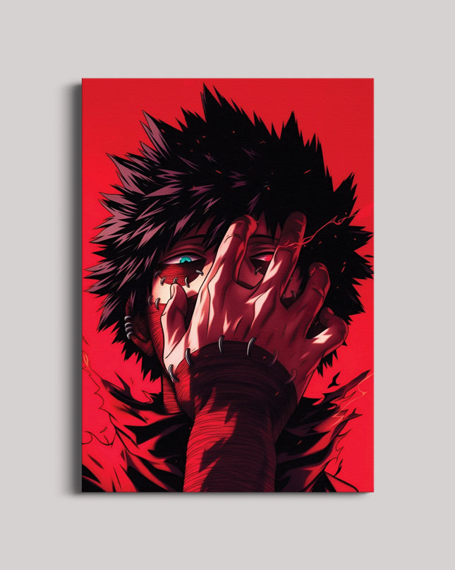 Dark Villain Anime Series Poster | Red Gothic Manga Wall Art Lazywalls