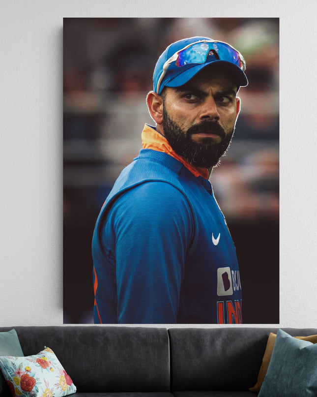 Virat Kohli Portrait Poster | Cricket Wall Art Lazywalls
