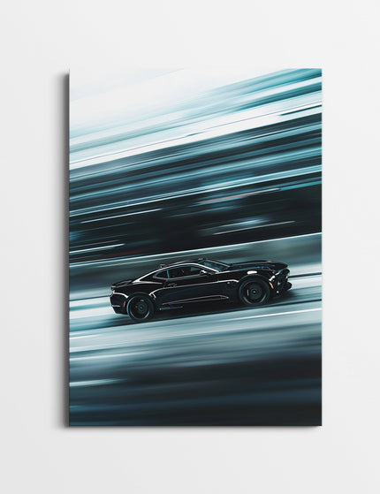 Black Sports Car Speed Poster | Modern Automotive Wall Art Lazywalls