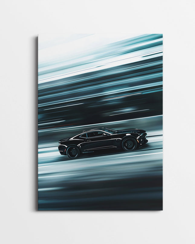 Black Sports Car Speed Poster | Modern Automotive Wall Art Lazywalls