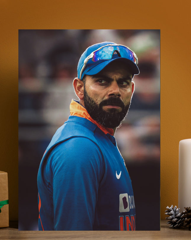 Virat Kohli Portrait Poster | Cricket Wall Art Lazywalls