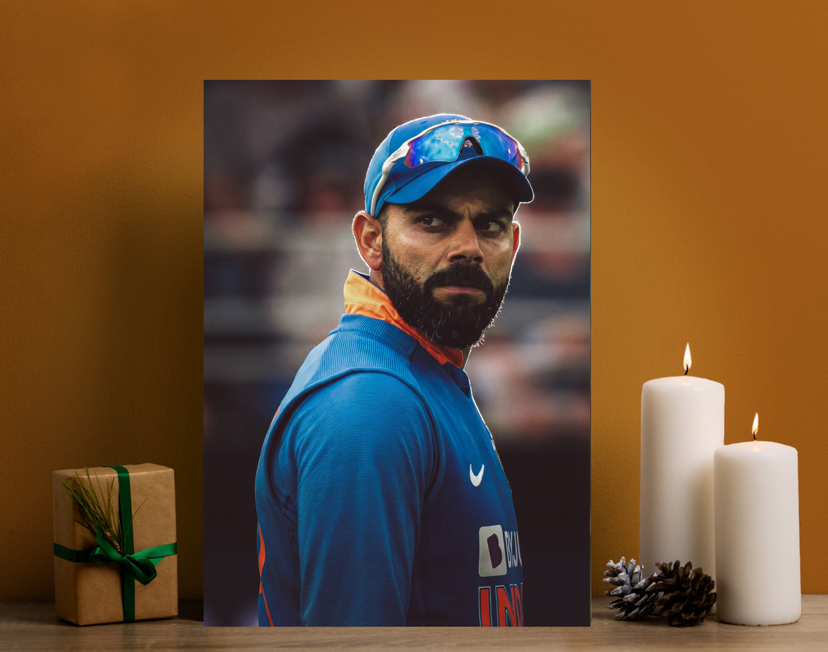 Virat Kohli Portrait Poster | Cricket Wall Art Lazywalls