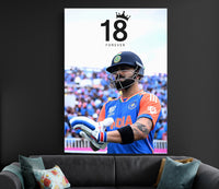 Virat Kohli 18 Forever Poster | Cricket Wall Art Lazywalls