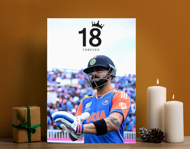 Virat Kohli 18 Forever Poster | Cricket Wall Art Lazywalls