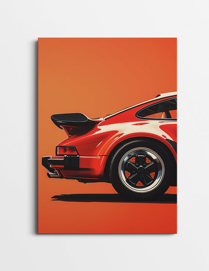 Classic Red Sports Car Poster | Retro Automotive Wall Art Lazywalls