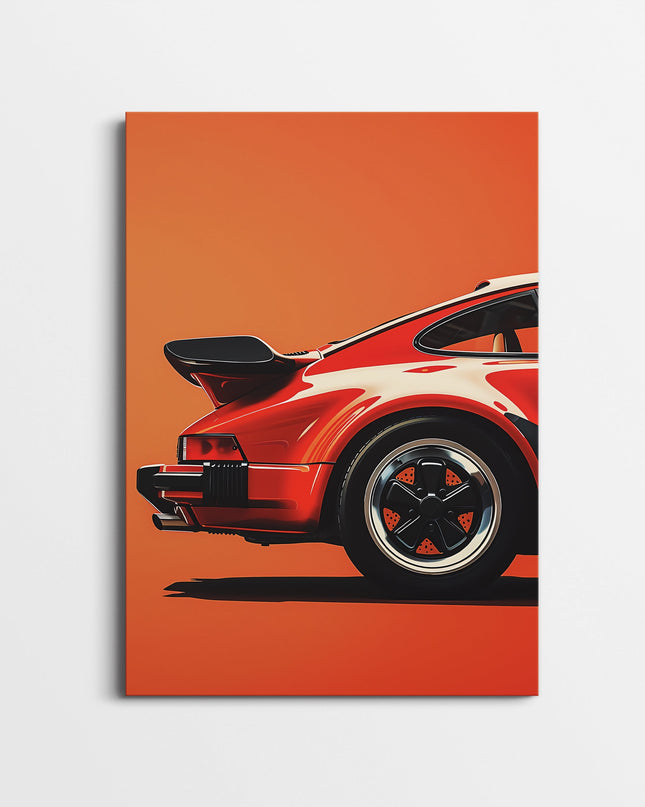 Classic Red Sports Car Poster | Retro Automotive Wall Art Lazywalls
