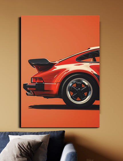 Classic Red Sports Car Poster | Retro Automotive Wall Art Lazywalls