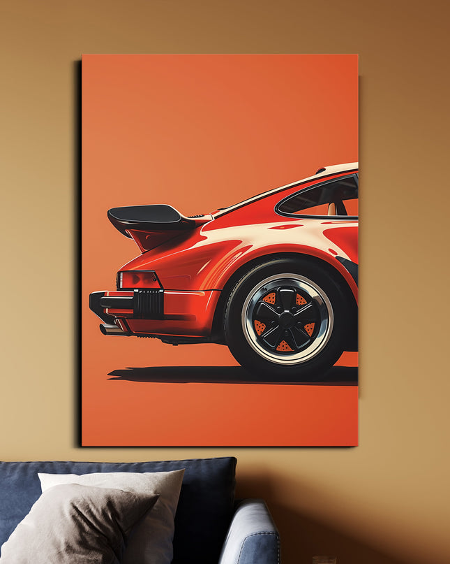 Classic Red Sports Car Poster | Retro Automotive Wall Art Lazywalls