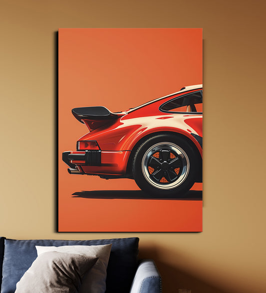 Classic Red Sports Car Poster | Retro Automotive Wall Art Lazywalls