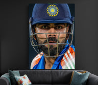 Virat Kohli Intense Portrait Poster | Cricket Wall Art Lazywalls