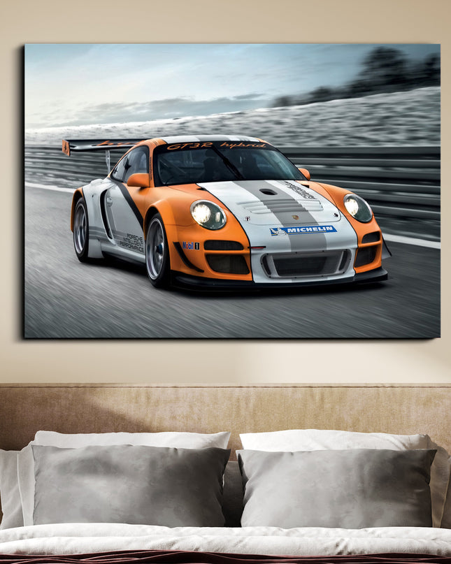 Porsche 911 GT3 R Hybrid | Porsche Racing Poster | Sports Car Wall Poster Lazywalls