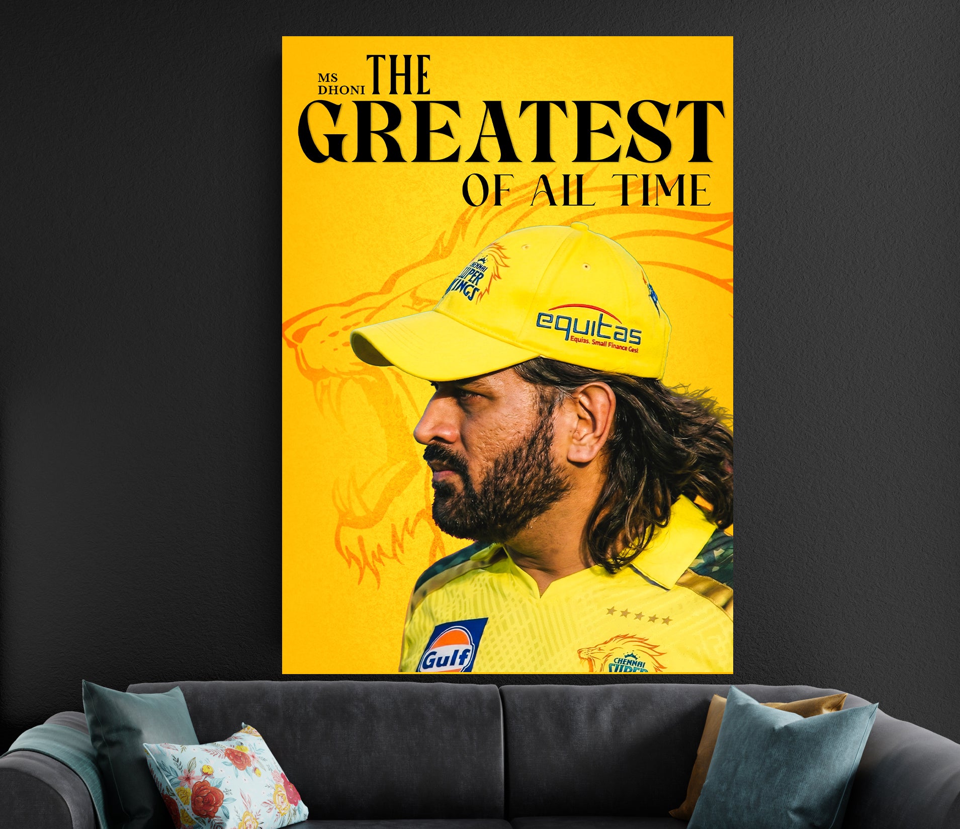 MS Dhoni The Greatest Poster | CSK Poster | Cricket Wall Art Lazywalls