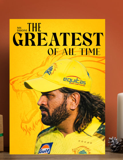 MS Dhoni The Greatest Poster | CSK Poster | Cricket Wall Art Lazywalls