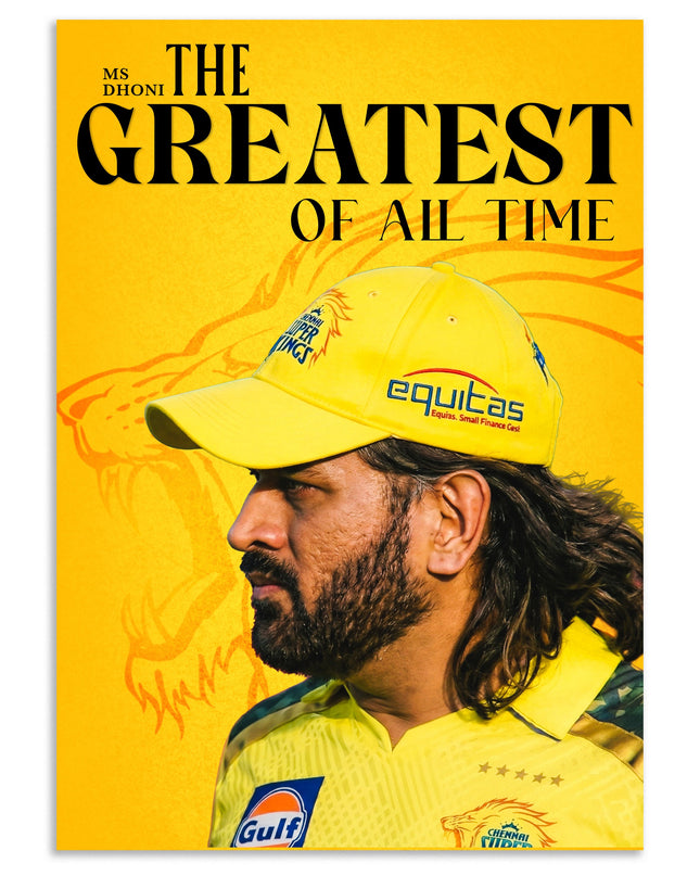 MS Dhoni The Greatest Poster | CSK Poster | Cricket Wall Art Lazywalls