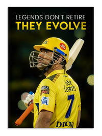 MS Dhoni CSK IPL Poster | Legends Evolve Wall Art Lazywalls