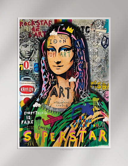 Mona Lisa Pop Art Graffiti Poster | Iconic Wall Art Lazywalls
