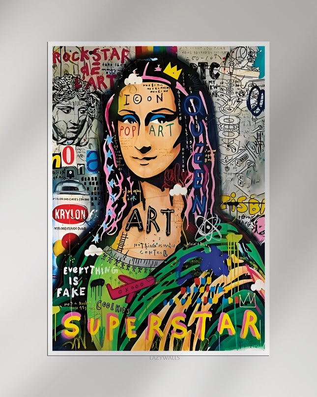Mona Lisa Pop Art Graffiti Poster | Iconic Wall Art Lazywalls