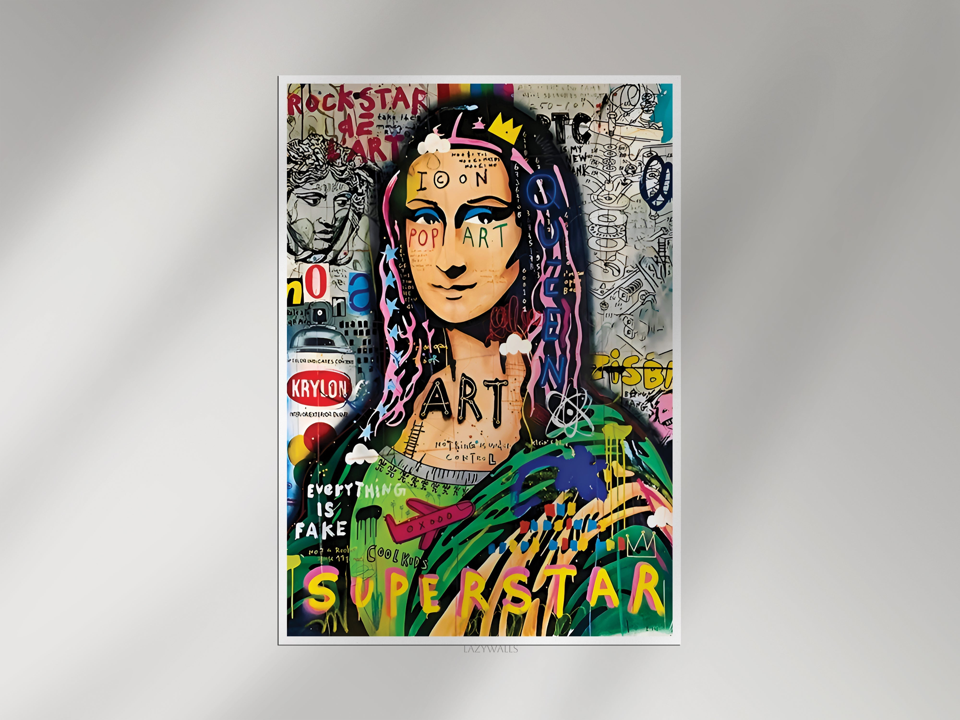 Mona Lisa Pop Art Graffiti Poster | Iconic Wall Art Lazywalls