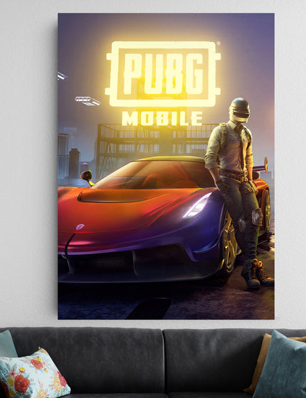 PUBG Mobile Poster | Gaming Car Aesthetic Wall Art Decor Lazywalls