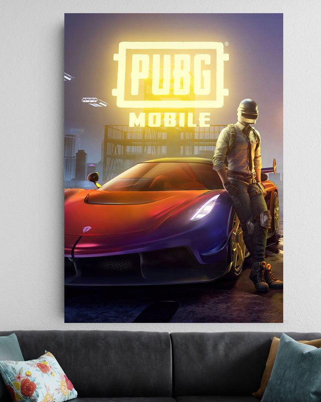 PUBG Mobile Poster | Gaming Car Aesthetic Wall Art Decor Lazywalls