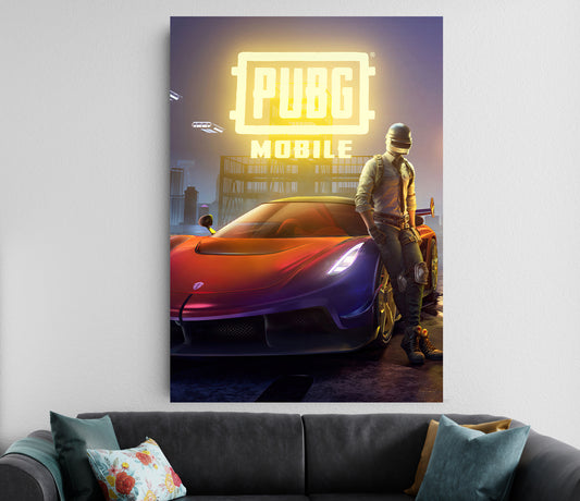 PUBG Mobile Poster | Gaming Car Aesthetic Wall Art Decor Lazywalls