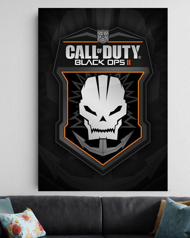 Call of Duty Black Ops 2 Logo Poster | Minimal Gaming Wall Art Decor Lazywalls