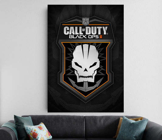 Call of Duty Black Ops 2 Logo Poster | Minimal Gaming Wall Art Decor Lazywalls